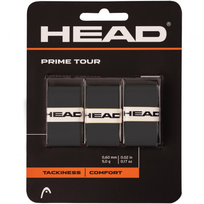 Head Prime Tour Black Overgrip 3 Pack