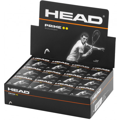 Head Prime Box of 12 Squash Balls Double Dot 