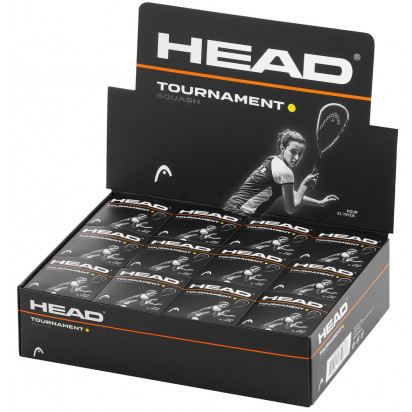 Head Tournament Box of 12 Squash Balls Single Dot