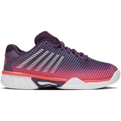 K-Swiss Hypercourt Express 2 (AC) Purple/White/Hot Coral Junior Shoes