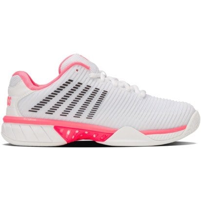 K-Swiss Hypercourt Express 2 (AC) Wide White/Neon Pink/Black Women's Shoe