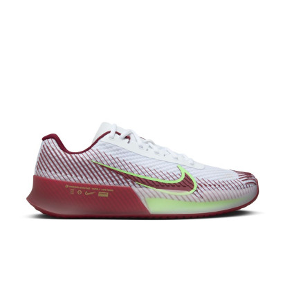 Nike Court Air Zoom Vapor 11 Men's White/Team Red/Lime Blast (HC) Tennis Shoe