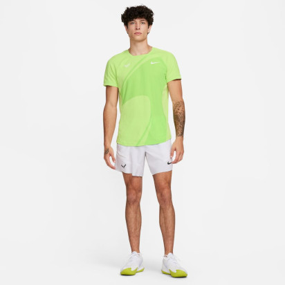 Nike Rafa DriFit Advantage Short Sleeve Men's Tennis Top Action Green 
