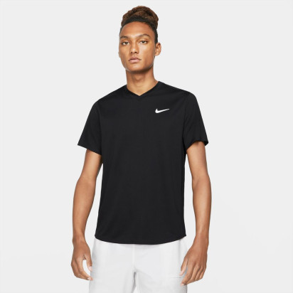 Nike Court Dri Fit Black Men's Tennis Top