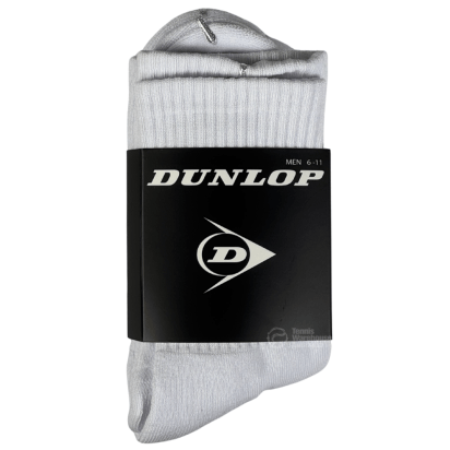 Dunlop White Crew Socks (3 Pack) size 6-11 US