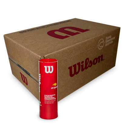 Wilson US Open Red Tournament Jr Box of Balls (24 x 3 Ball Cans)