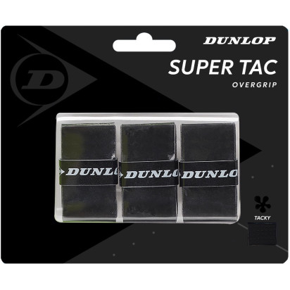 Dunlop Super Tac Overgrip Black 3 pack