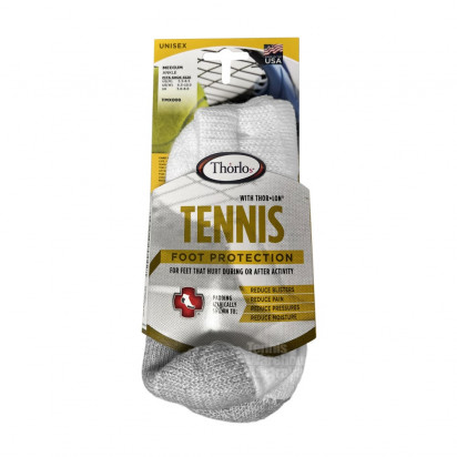 Thorlos Tennis Maximum Cushion White Ankle Socks TMX Medium