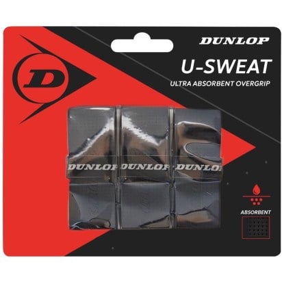 Dunlop U-Sweat Overgrip black 3 pack