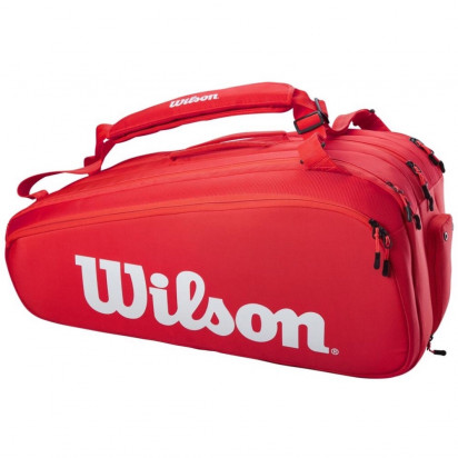 Wilson Super Tour 15 Racquet Red Tennis Bag