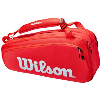 Wilson Super Tour 6 Racquet Red Tennis Bag