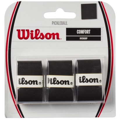 Wilson Comfort Pro Pickleball Paddle Overgrips (3 Pack Black)