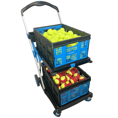 V Cart Folding Tennis Trolley - Coaching Cart