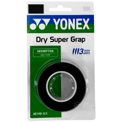 Yonex Supergrap Dry 3 Pack Black