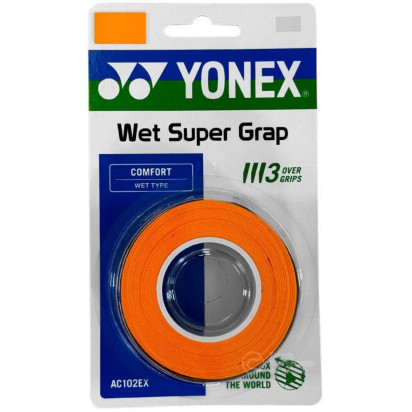 Yonex Super Grap Wet 3 Pack Orange