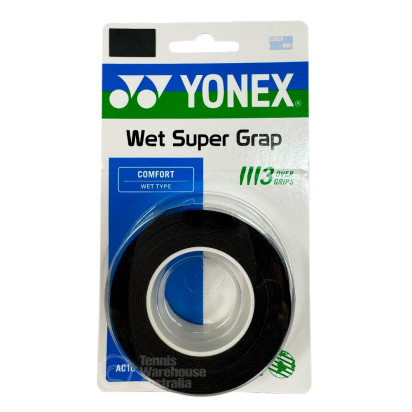 Yonex Wet Super Grap 3 Pack Black