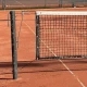 Space between post and net allows room for the external winder mechanism